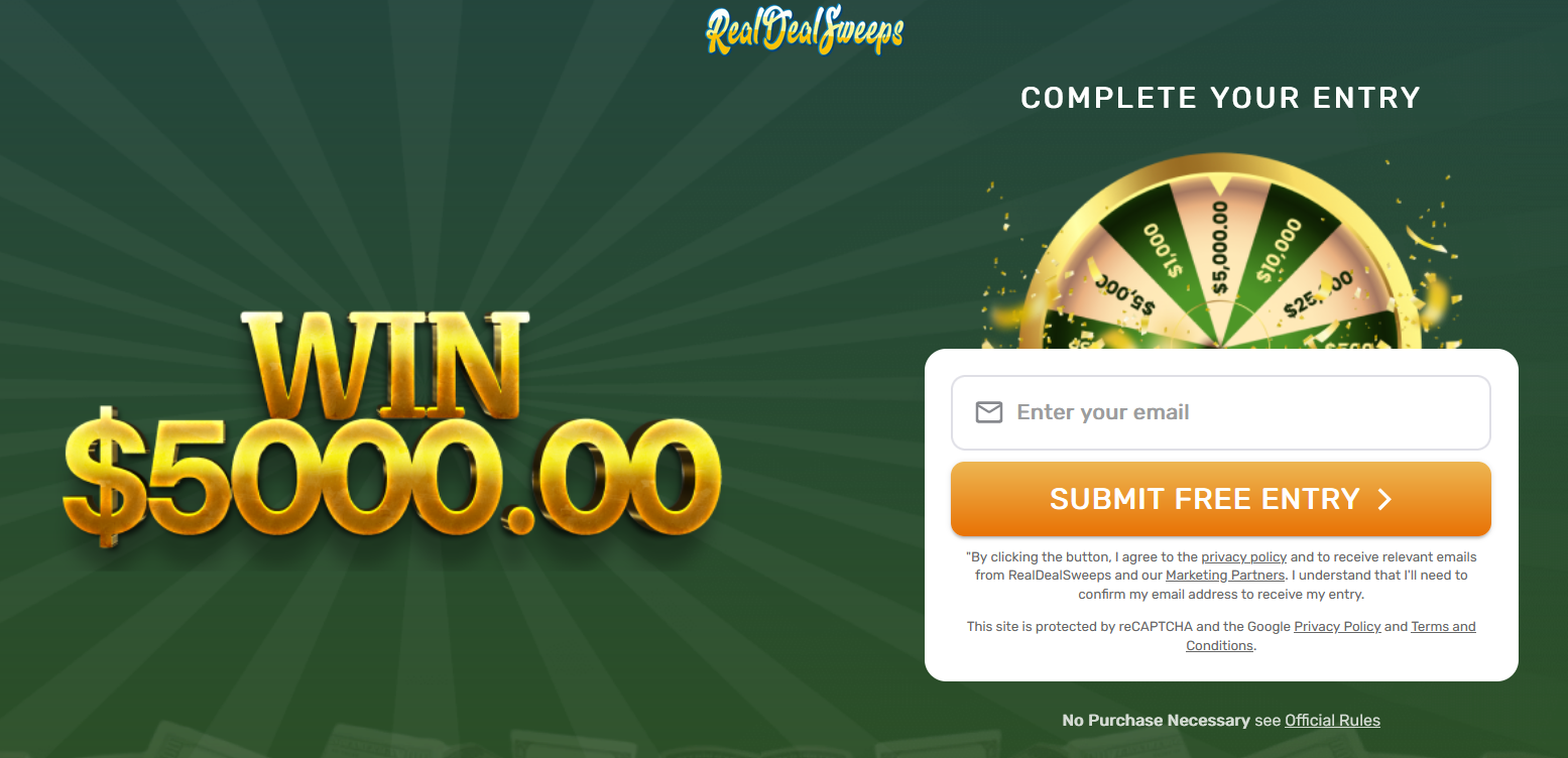 RealDealSweeps $5,000 Sweeps